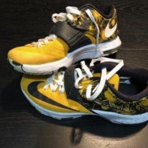 Black and Yellow Custom Nike KDs